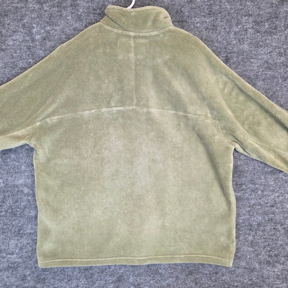 True Grit Fleece Pullover‎ Mens Large Beige Half Zip Casual Sweater - Picture 4 of 7